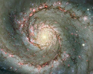 The core region of the Whirlpool Galaxy in Canes Venatici. Credit: NASA/ESA