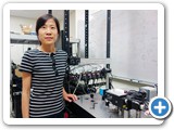 Optical Science and Engineering grad student Sheng Liu with a superresolution microscope system (Lidke)