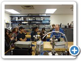 18 Dr. Paul Schwoebel demos a simple electron microscope