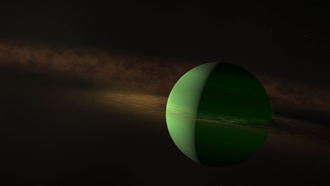 Created visual of an exoplanet