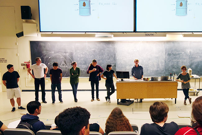 Physics and Astronomy undergraduate students hosted the public at the annual Fall Lecture Demo Show