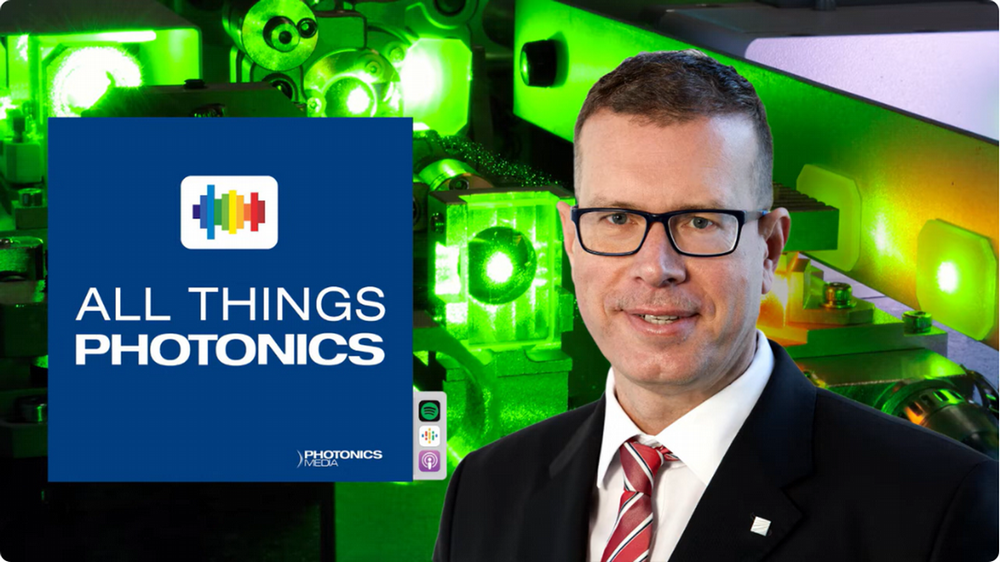 Andreas Tuennermann with the All Things Photonics logo