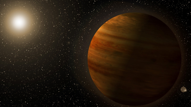 Artist's rendition of a planet in outer space