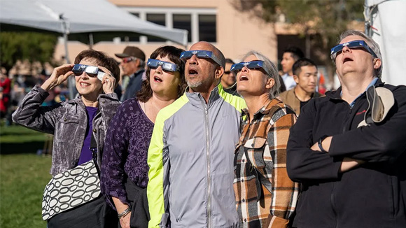 Members of the public at the Enchanted Eclipse viewing party