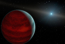 A depiction of exoplanets